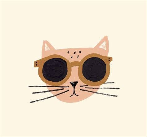 illustration, design, cat, cute, character, sunglasses, drawing - Tap ...