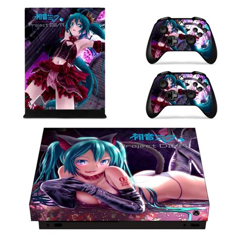 Anime Cute Girl Hatsune Miku Xbox One X Skin Sticker Cover ...