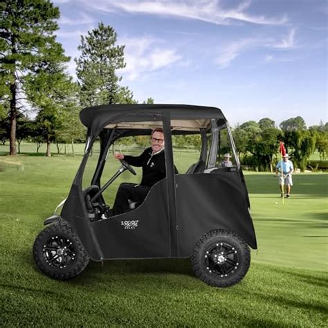 10L0L 2 Passenger Golf Cart Enclosure for Club Car Precedent with Side Mirror Openings ...