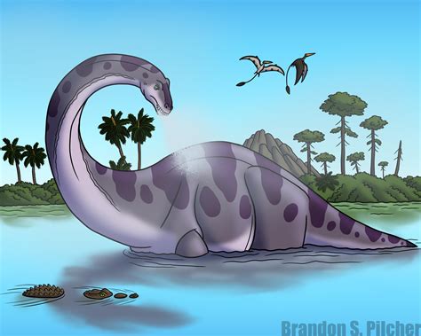 Bathing Brontosaurus | Brandon Pilcher's Creative Adventures