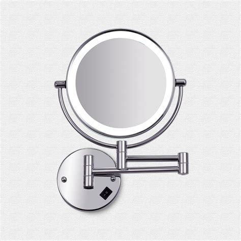 China Extendable Dual Arm LED Lighted Hotel Bathroom Magnifying Mirror ...