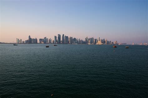 Doha skyline evening – The Tramping Man