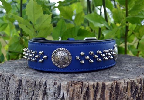 Spartacus Custom Leather Dog Collar / Spike Leather Dog Collar / Dog ...