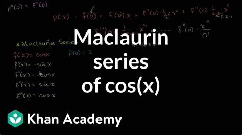 Maclaurin series of cos(x) | Series | AP Calculus BC | Khan Academy - YouTube