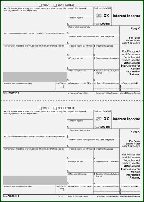 1099 Int Tax Form Printable - Form : Resume Examples #AjYdk6w9l0