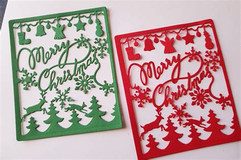 Merry Christmas Frame Die Cut X 2 Cards Scrapbooks Gifts - Etsy Australia