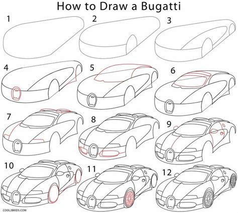 Show Me How To Draw A Bugatti - Draw easy