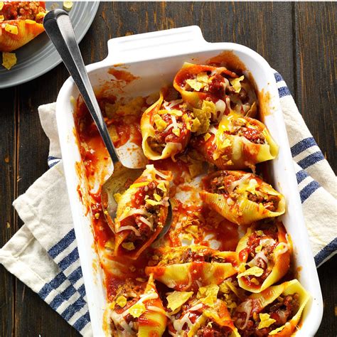 Taco Stuffed Pasta Shells Recipe | Taste of Home