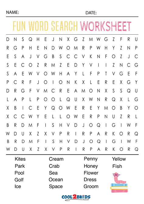 Printable Fun Word Searches - Cool2bKids