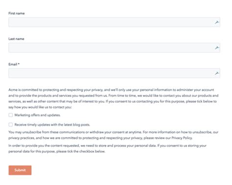 GDPR Consent Form and Chat Message Examples