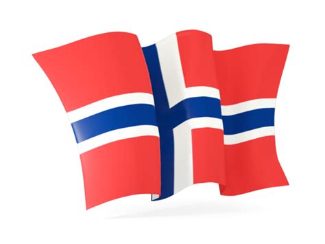 Waving flag. Illustration of flag of Svalbard and Jan Mayen