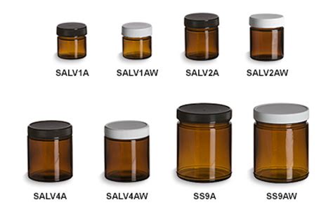 Amber Salve Glass Jars | Wholesale | Specialty Bottle