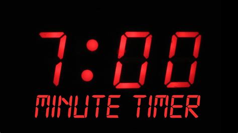 7 Minute Countdown Timer Alarm Clock - YouTube