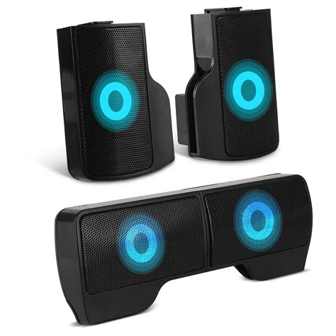 TSV Laptop Speakers, Portable Computer Clip-On 2.0 Stereo Speaker ...