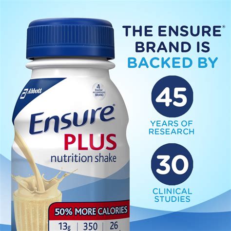 Ensure Plus Nutrition Shake with 13 grams of high-quality protein, Meal ...