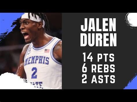 Memphis Tigers' Jalen Duren Highlights vs. Alabama : AmericanAthletic