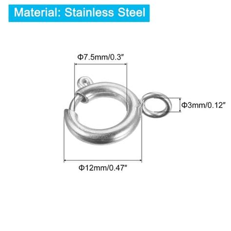 Spring Clasps, 10Pcs 5mm Metal Spring Ring Clasps for Jewelry Making, Silver - Bed Bath & Beyond ...