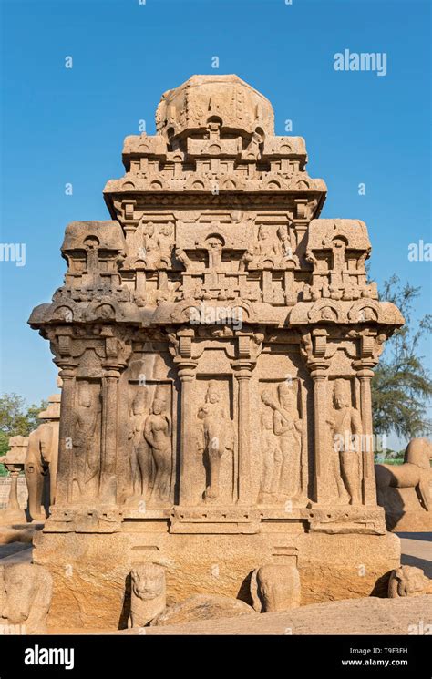 Arjuna Ratha monument, Pancha Rathas (Five Rathas), Mahabalipuram ...