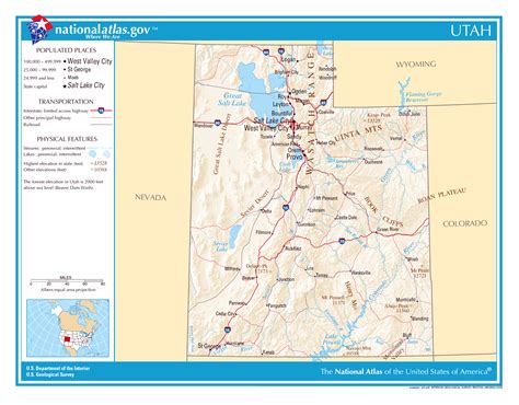 Large detailed map of Utah state | Utah state | USA | Maps of the USA ...