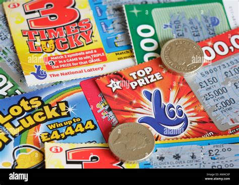 National Lottery/Lotto scratch cards Stock Photo - Alamy