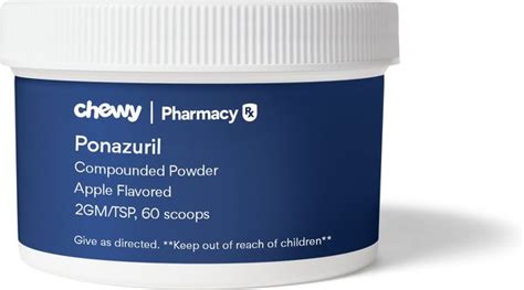 PONAZURIL COMPOUNDED Powder for Animals Apple Flavored, 2-GM/TSP, 60 scoops - Chewy.com