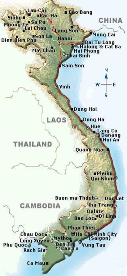 Vietnam Map and Vietnam Satellite Images