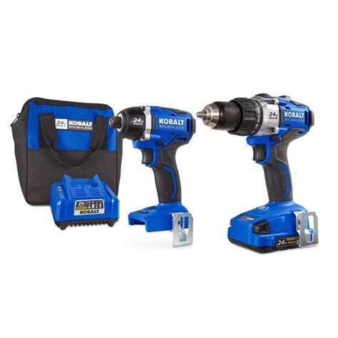 Kobalt 2-Tool 24-Volt Max Brushless Power Tool Combo Kit with Soft Case ...