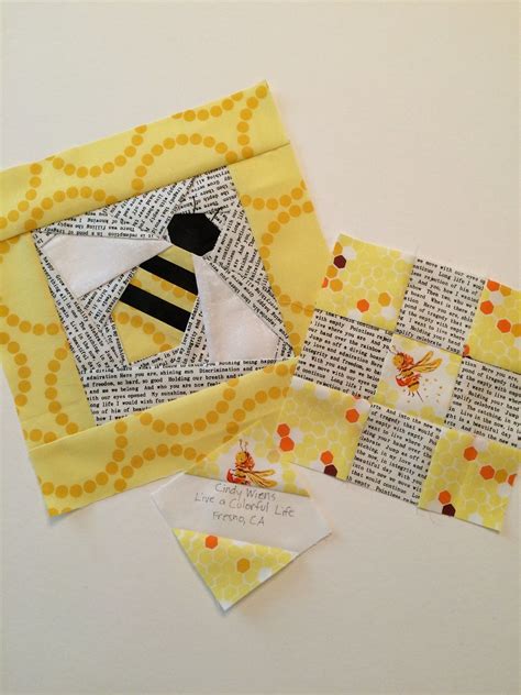 Free Bumble Bee Quilt Block Pattern It’s Such A Fun Block To Make ...