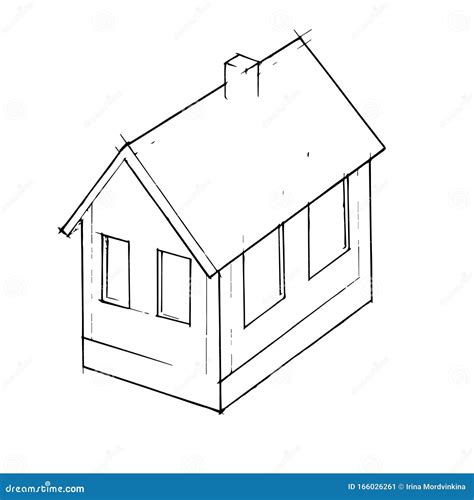 House. Hand Drawing. Small Building. Sketch. House. Hand Drawing. Small Building. Sketch. Stock ...