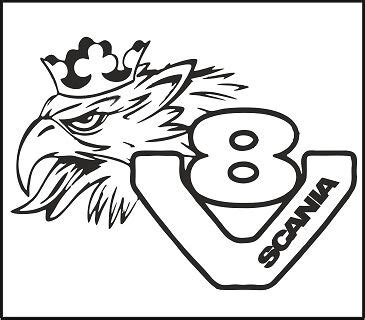 Scania V8 Truck Sticker - Scania V8 Logo Bodywork Sticker Decal | eBay