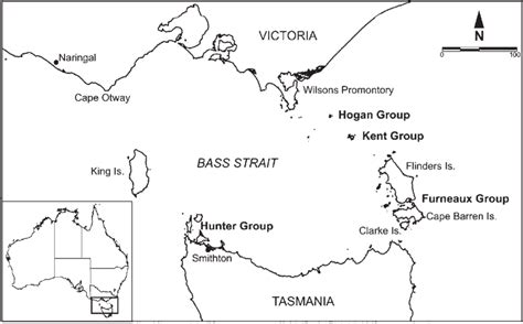 Bass Strait Islands Map