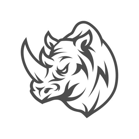 Rhino head mascot esport logo template, Rhino logo design vector 20198649 Vector Art at Vecteezy