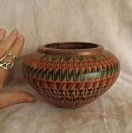 Native American Pottery with Hummingbird