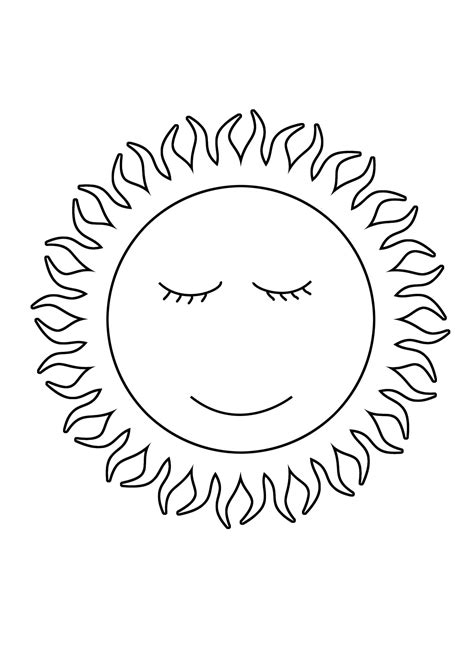 Sun Coloring Pages - Free Coloring Pages Printables