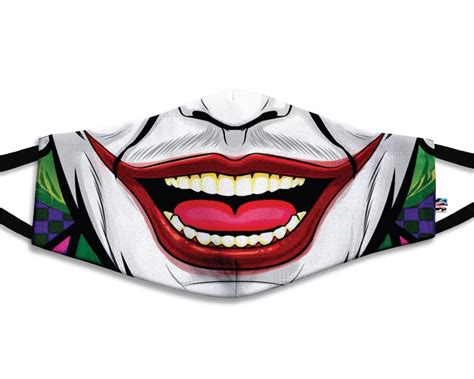 Joker Mouth Face Mask DC Comics Face Mask Sublimation Face | Etsy