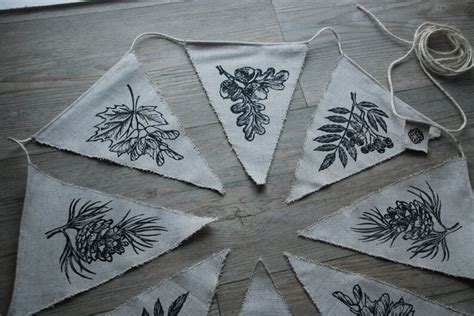 BUNTING BANNER Handprinted - Etsy