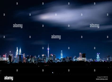 Kuala Lumpur City nightview with clouds Stock Photo - Alamy