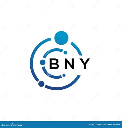 BNY Letter Logo Design on White Background. BNY Creative Initials Letter Logo Concept Stock ...