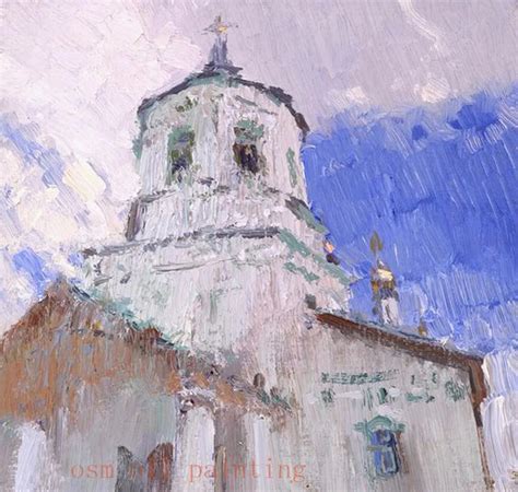 Handmade Modern Abstract Mexico Church of Landscape Canvas Picture Hang ...