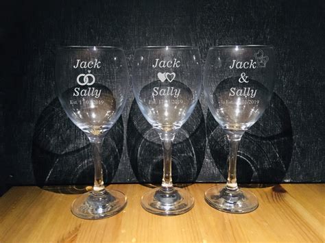 X135 Personalised Wedding Wine Glasses Bulk Wine Glasses - Etsy UK