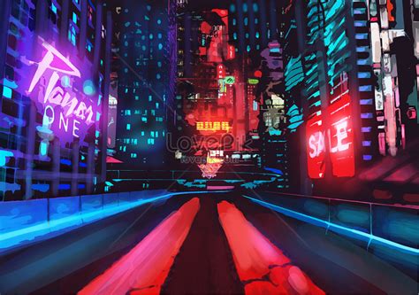 Cyberpunk Neon City poster Prints Digital Prints trustalchemy.com