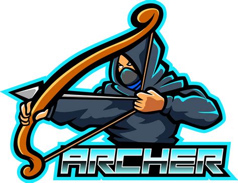 Archer esport mascot logo design By Visink | TheHungryJPEG