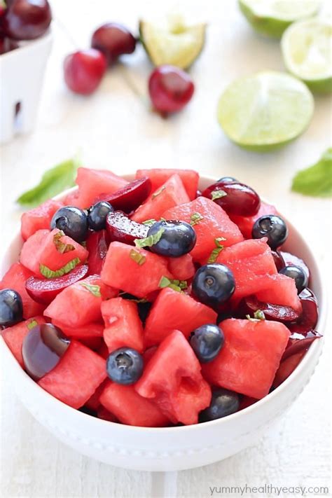 Watermelon Fruit Salad - Yummy Healthy Easy