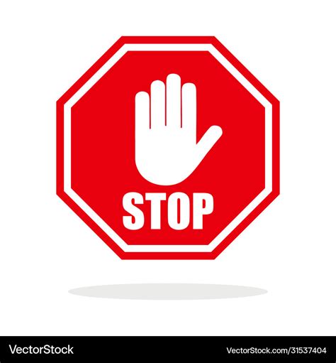 Stop Sign Hand Symbol