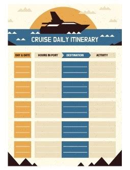 Free Cruise Daily Itinerary Template In Google Docs