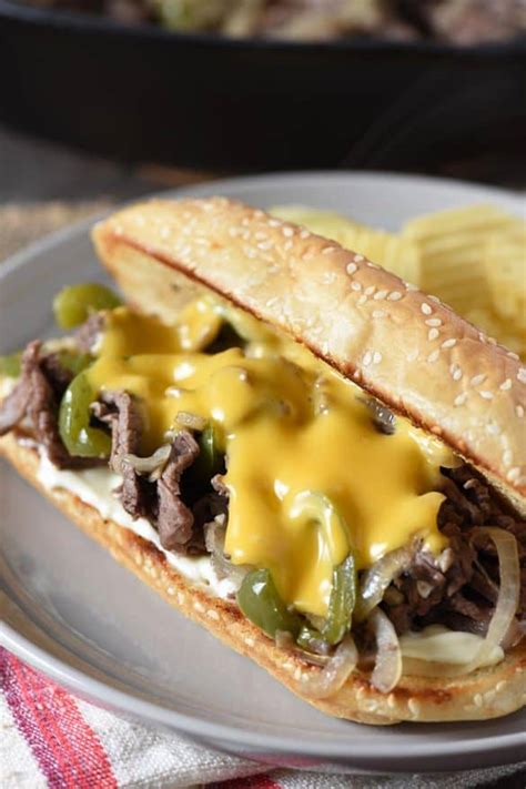 Homemade Philly Cheesesteak Sandwich Recipe - Adventures of Mel