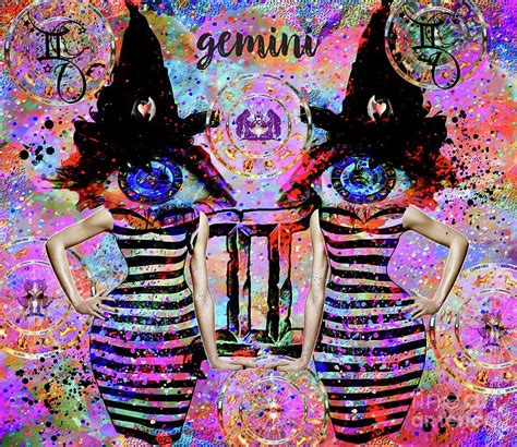 Gemini Zodiac Art Mixed Media by Laurie's Intuitive - Pixels