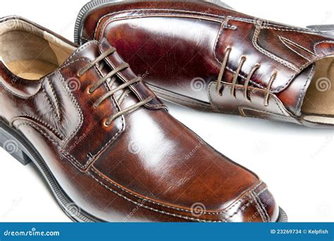 Brown leather dress shoes stock photo. Image of elegance - 23269734