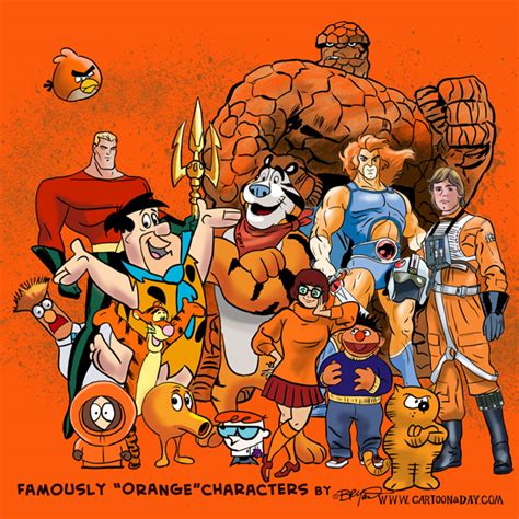 Famously Orange Characters Cartoon