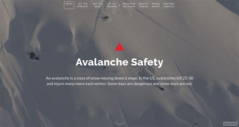 Avalanche.org » Avalanche Basics